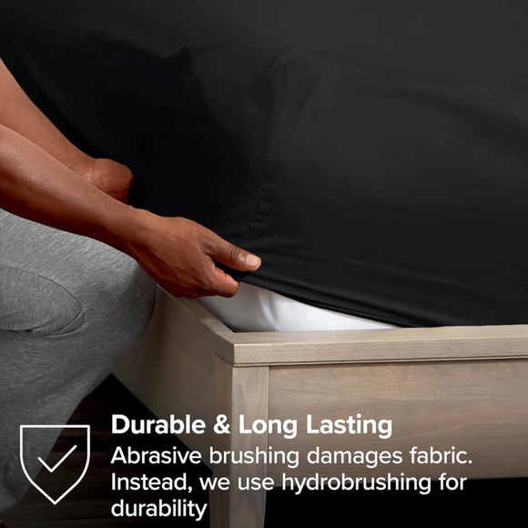 Premium Fitted Sheet Solid Deep Pocket Soft Microfiber Breathable Bottom Sheets - Picture 2 of 7